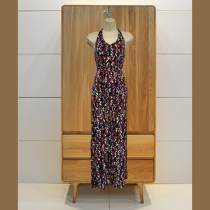 EUC Banana Republic Red White and Blue Pattern Halter Maxi Dress (Size‎ Medium)